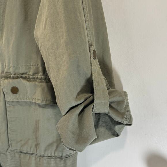 Loft Lightweight Khaki Green Half Zip Jacket Size M - Picture 2 of 9